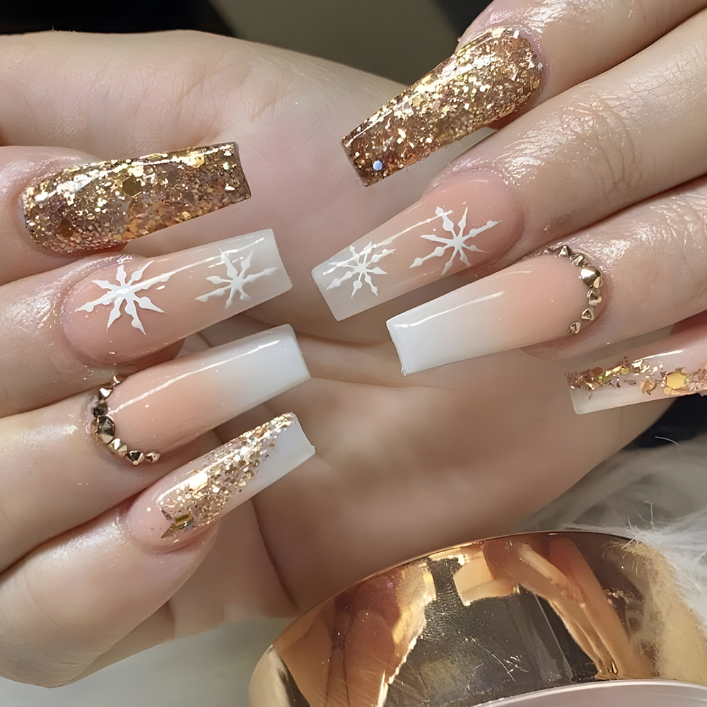 24pcs Flower Press on Nails Ar - Nail Extension Tips avaliação e preço